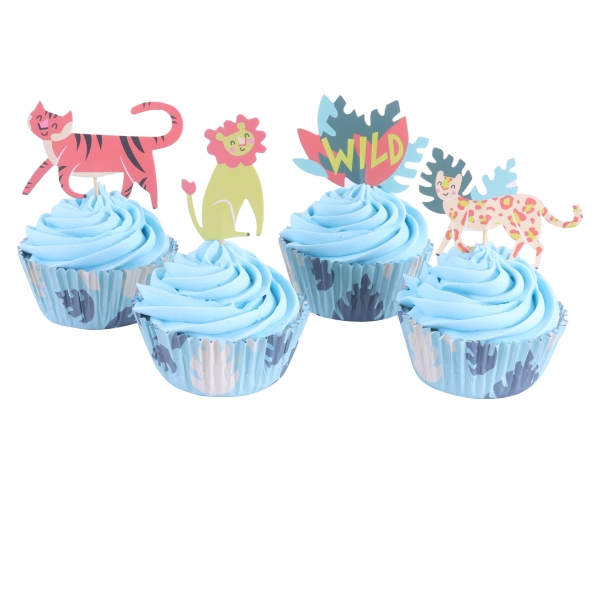 Cupcake Set - Go Wild Safari Tiere